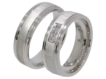 Model Rosi - 2 wedding rings made of genuine silver